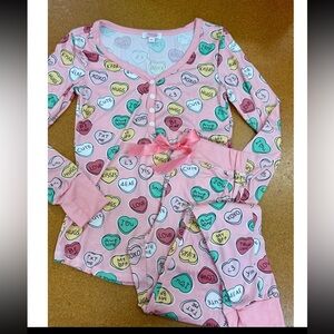 Jordan Jammie’s.  Pink Heart Jogger set.  NEW SUPER SOFT! XL